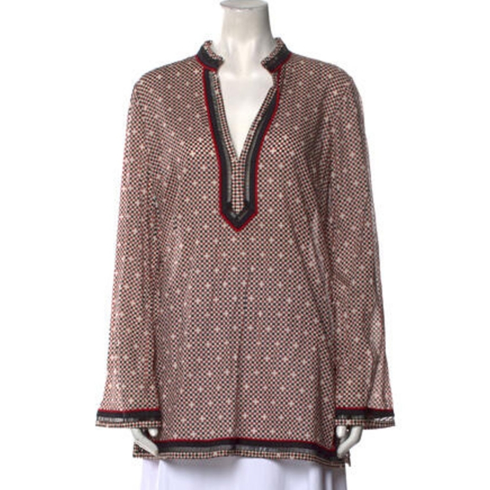 Tory Burch Summer staple Tunic Black/white/red L cotton
